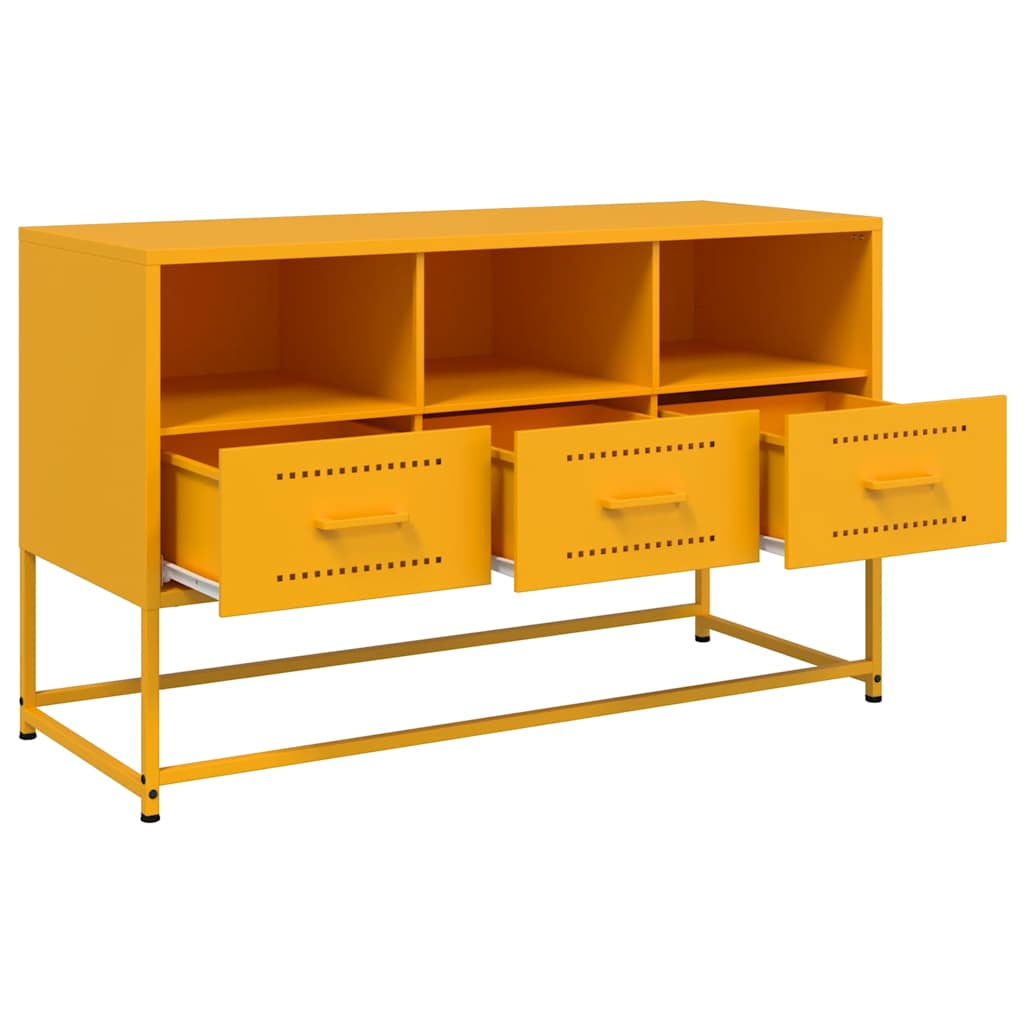 TV ormarić boja senfa 100,5 x 39 x 60,5 cm čelični
