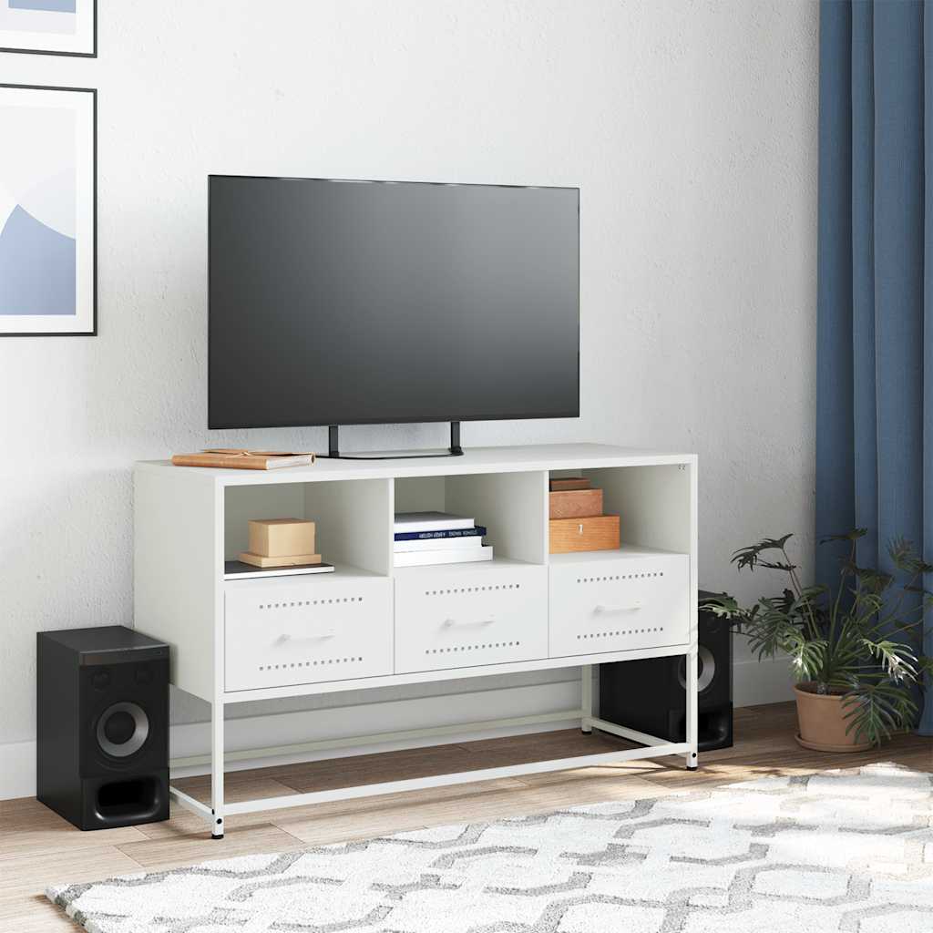 TV ormarić bijeli 100,5 x 39 x 60,5 cm čelični