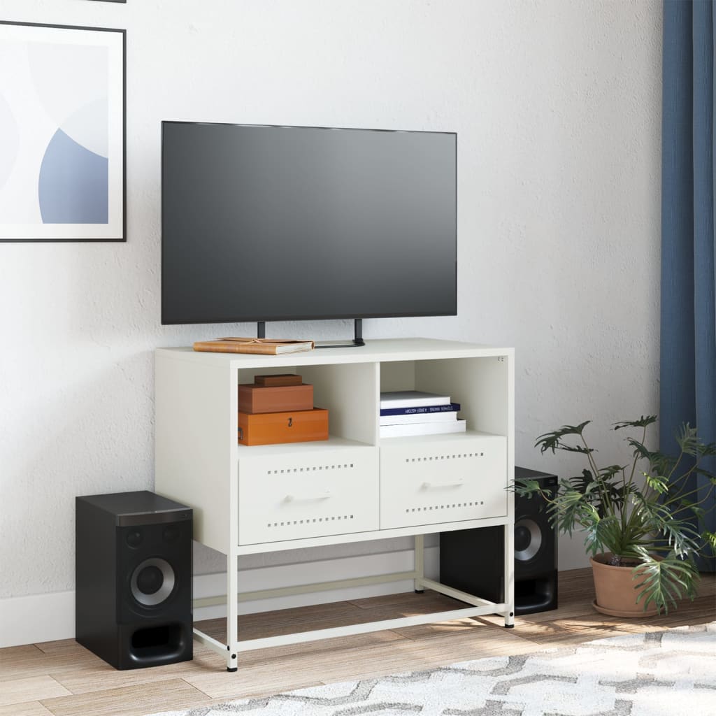 TV ormarić crni 68x39x60,5 cm bijeli