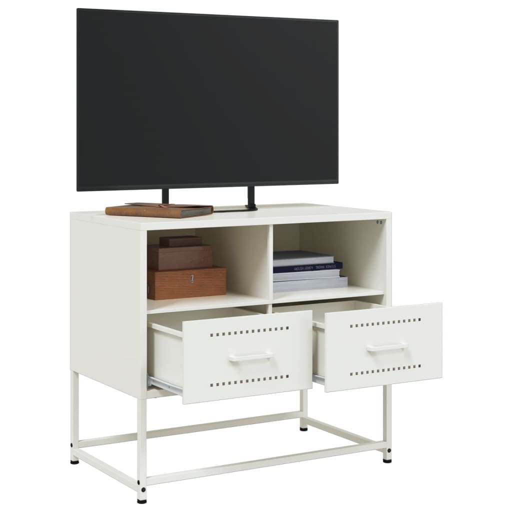 TV ormarić crni 68x39x60,5 cm bijeli