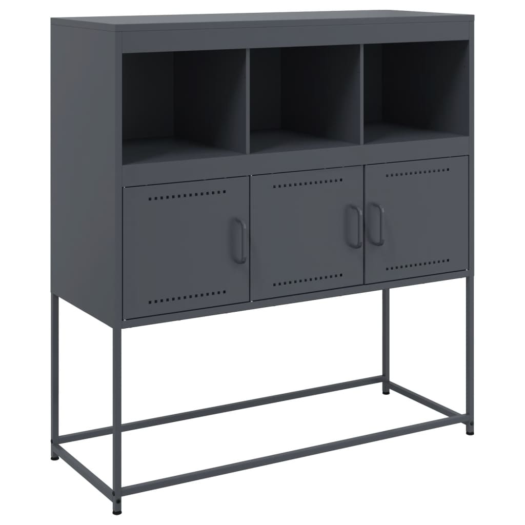 Komoda antracit 100,5 x 39 x 107 cm od čelika