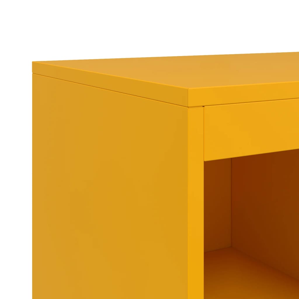 Komoda boja senfa 100,5x39x107 cm čelični