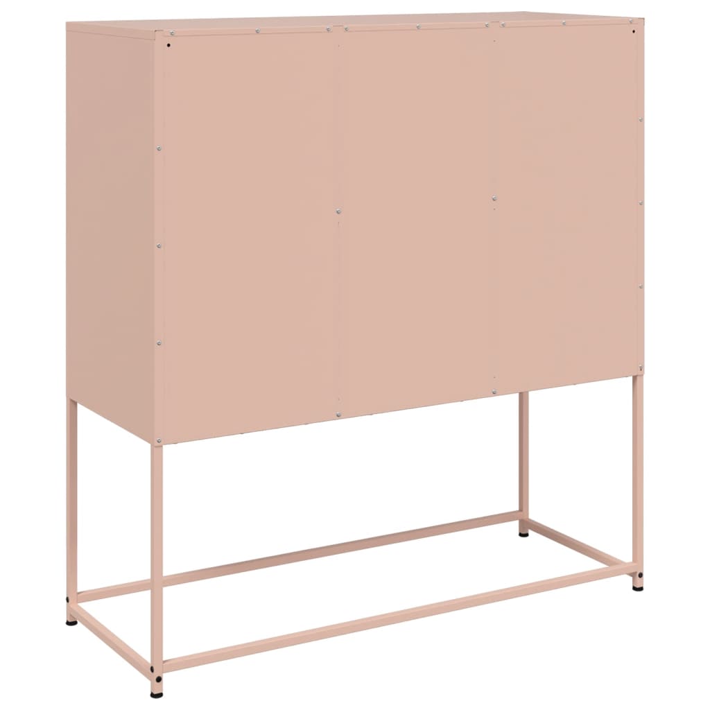 Komoda ružičasta 100,5x39x107 cm čelik