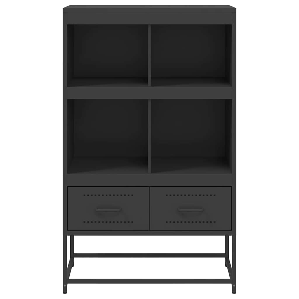Visoka komoda crna 68x39x111,5 cm od čelika