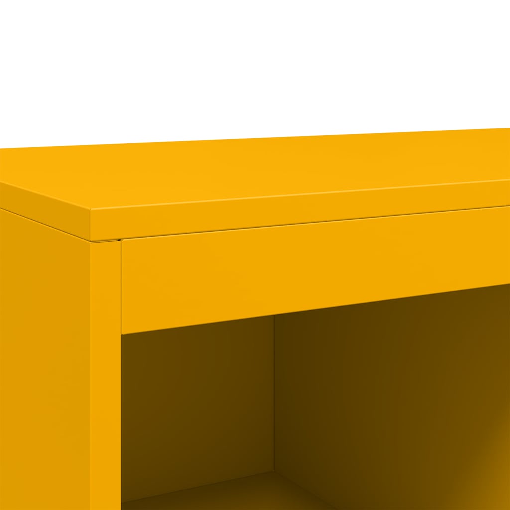 Visoka komoda boja senfa 68x39x111,5 cm od čelika