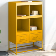 Visoka komoda boja senfa 68x39x111,5 cm od čelika