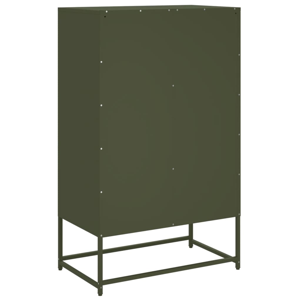 Visoka komoda maslinastozeleni 67 x 39 x 111,5 cm od čelika