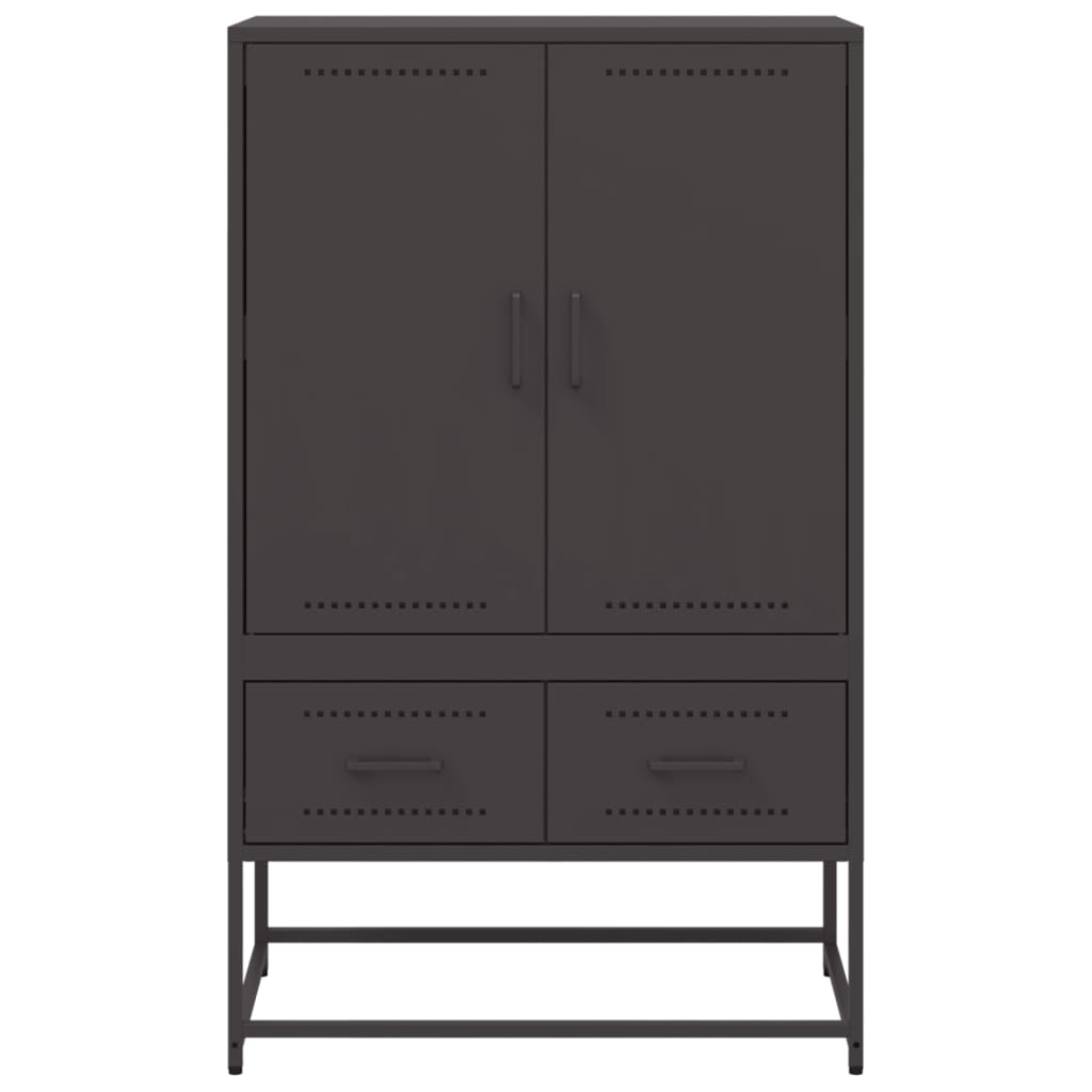 Visoka komoda crna 68x39x111,5 cm od čelika