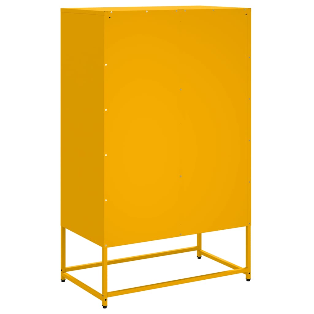 Visoka komoda boja senfa 68x39x111,5 cm od čelika
