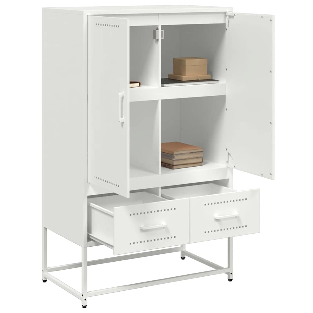 Visoka komoda bijela 68x39x111,5 cm od čelika