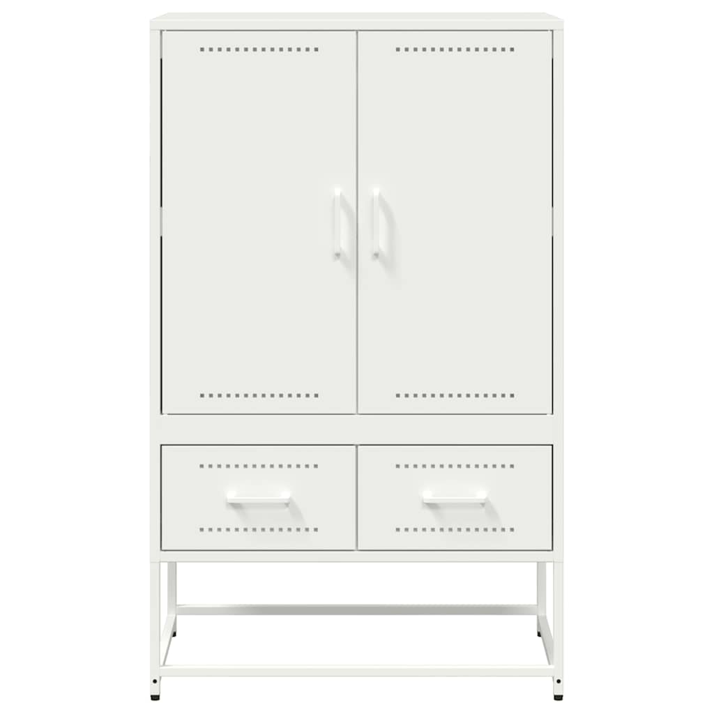 Visoka komoda bijela 68x39x111,5 cm od čelika