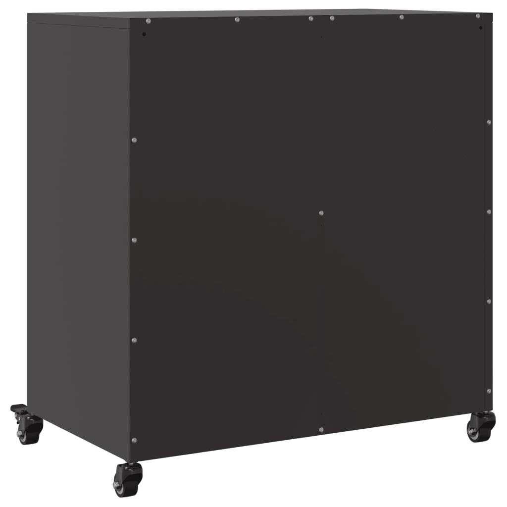 Komoda crna 68x39x72 cm čelična