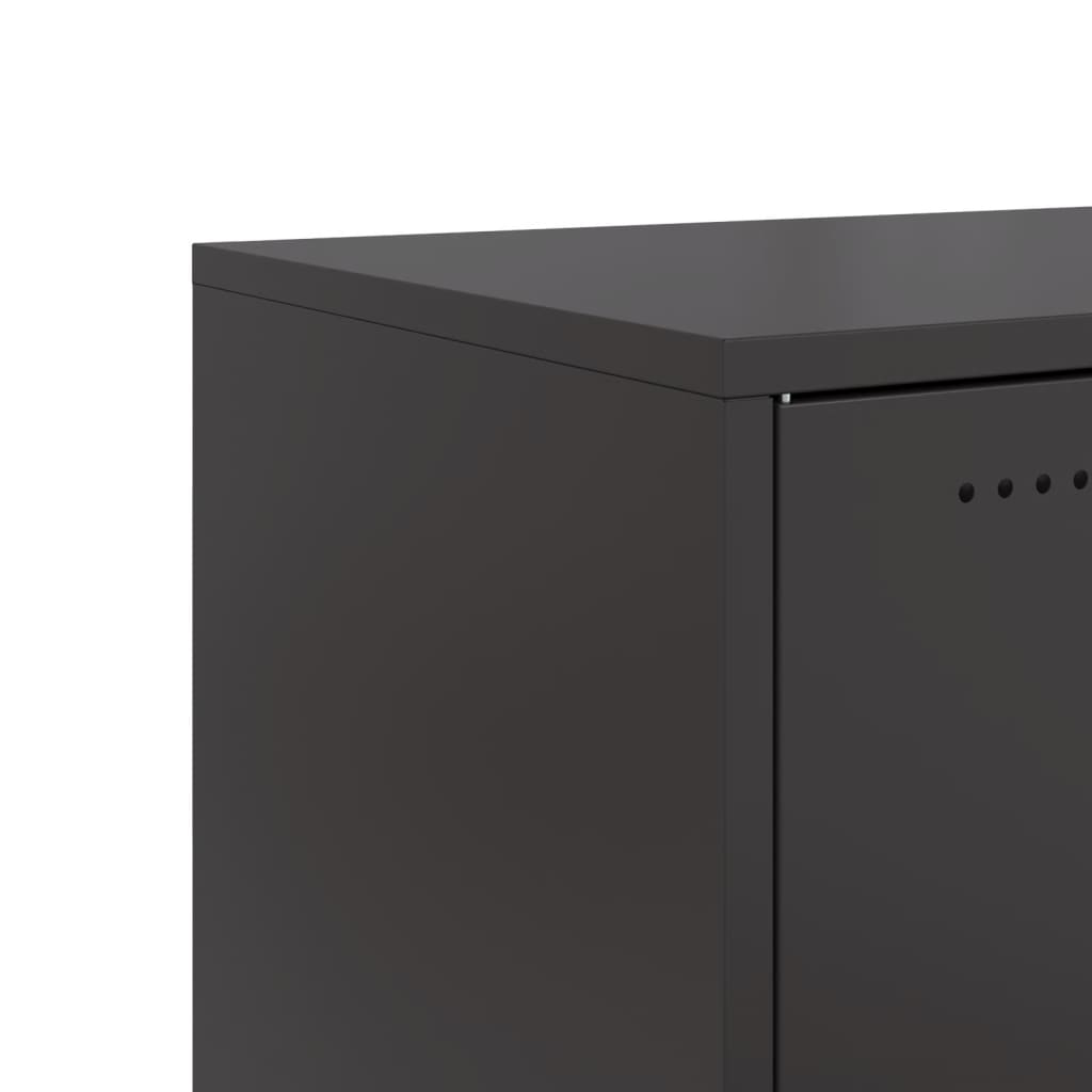Komoda crna 68x39x72 cm čelična