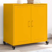 Komoda boja senfa 68x39x72 cm čelični
