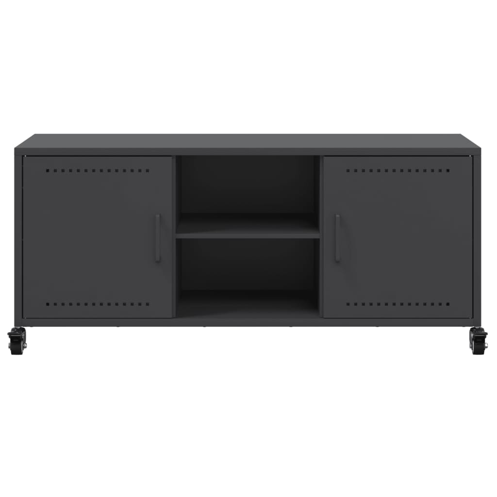TV ormarić crni 100,5x39x43,5 cm čelik