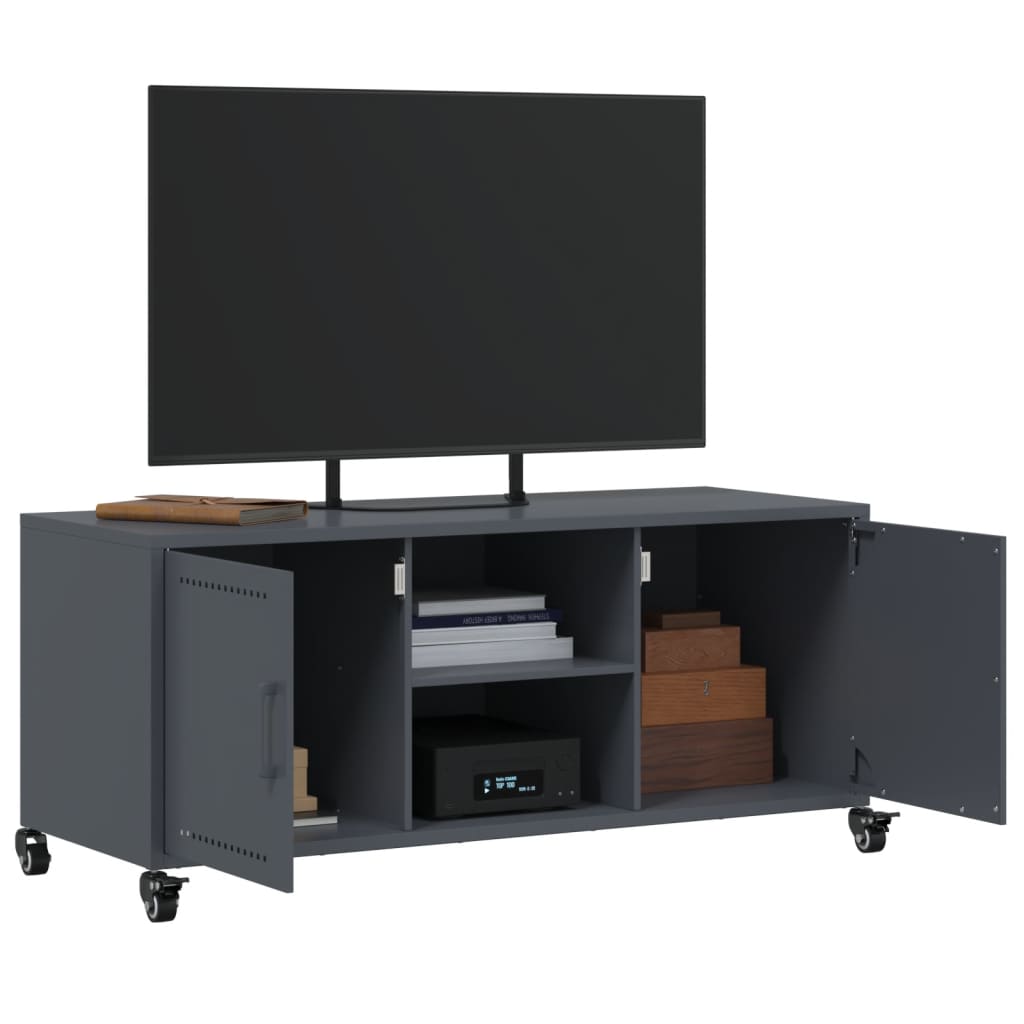 TV ormarić antracit 100,5 x 39 x 43,5 cm čelik Antracitno siva