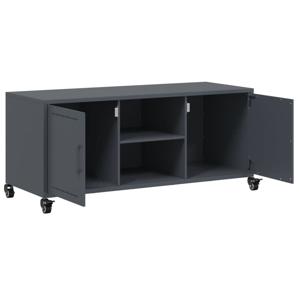 TV ormarić antracit 100,5 x 39 x 43,5 cm čelik Antracitno siva