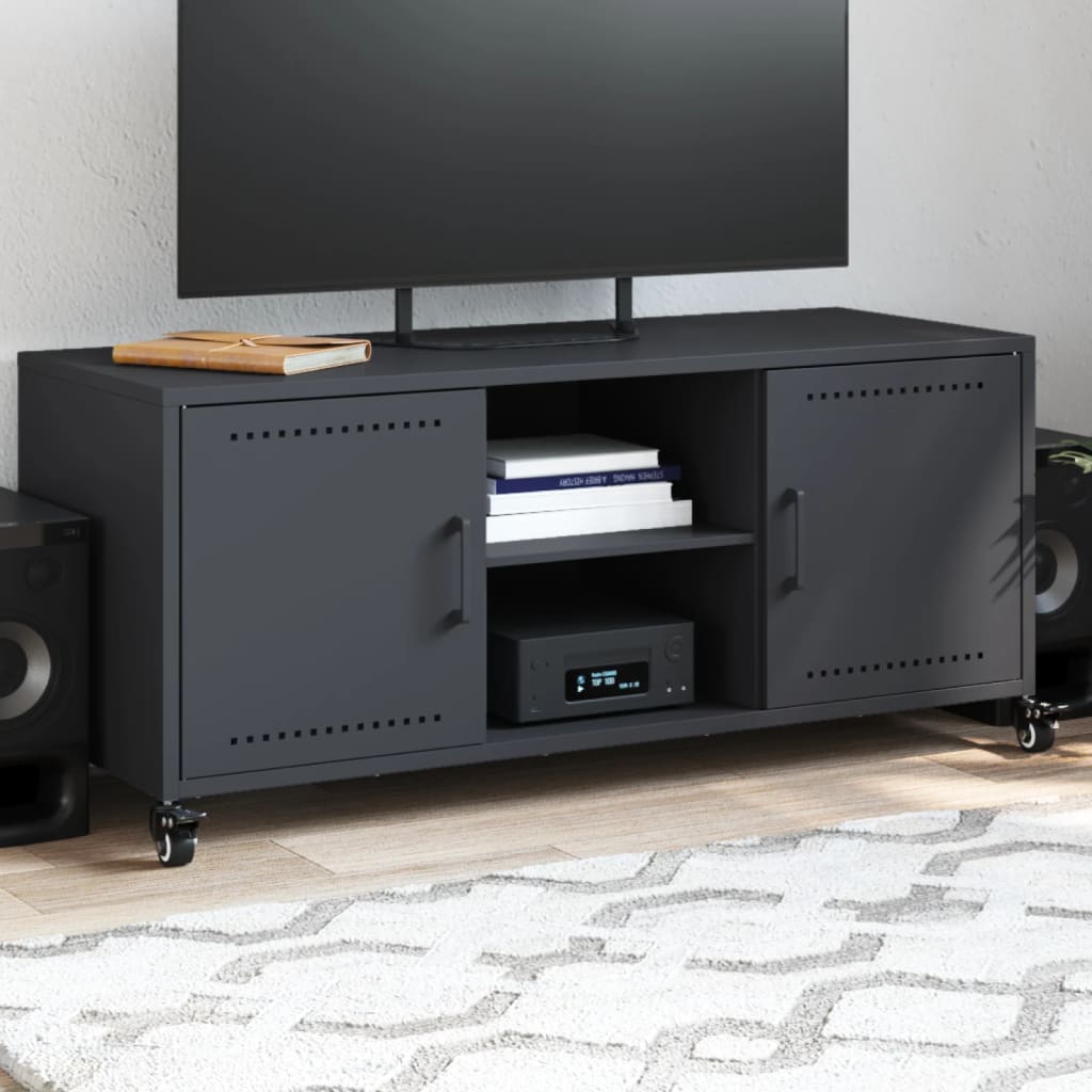 TV ormarić antracit 100,5 x 39 x 43,5 cm čelik Antracitno siva