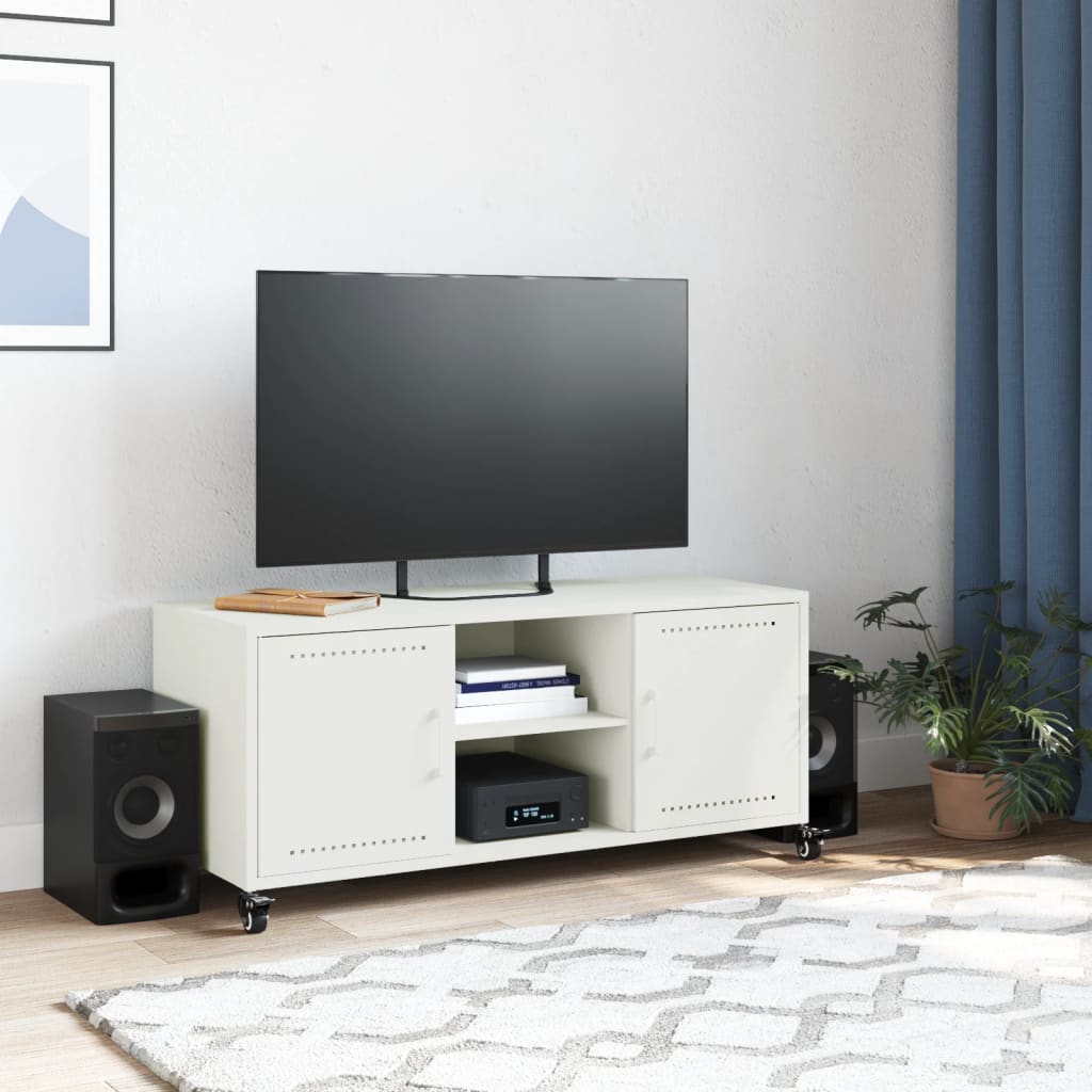 TV ormarić bijeli 100,5 x 39 x 43,5 cm čelik