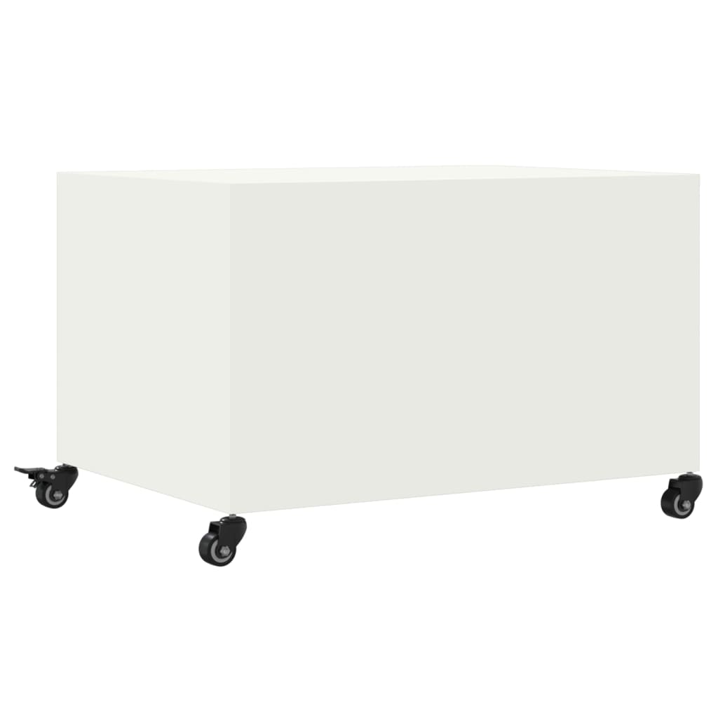 Stolić za kavu bijeli 68x50x43,5 cm čelik