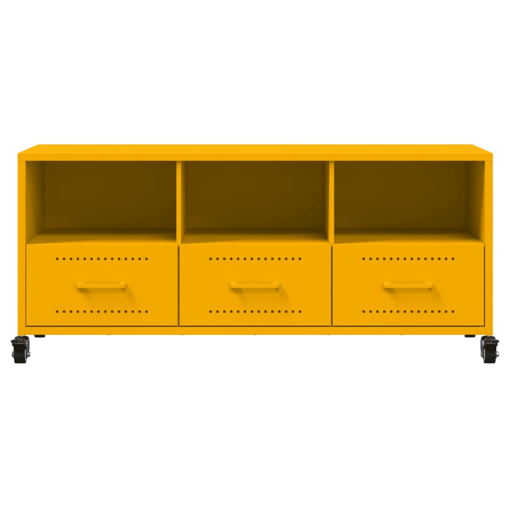 TV ormarić boja senfa 100,5x39x43,5 cm čelični