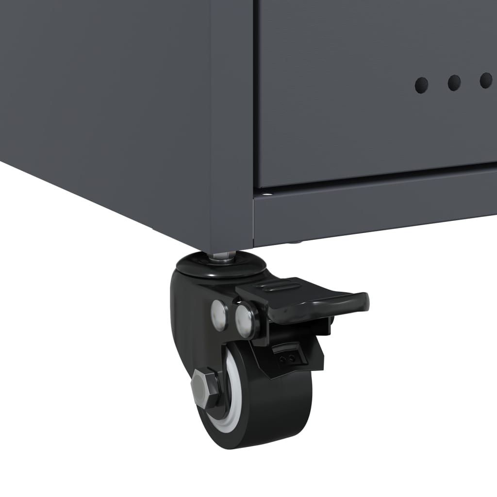 Noćni ormarić antracit 36 x 39 x 43,5 cm čelični