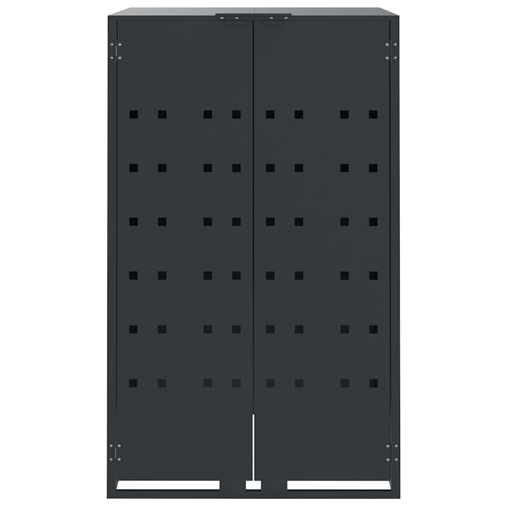 Spremnik za kantu za jednu kantu na kotačiće antracit boje 69x79x117 cm čelik