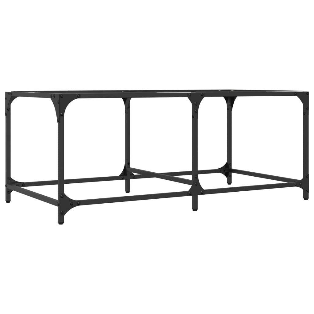 Stolić s prozirnom staklenom površinom 98,5 x 50 x 40 cm čelik