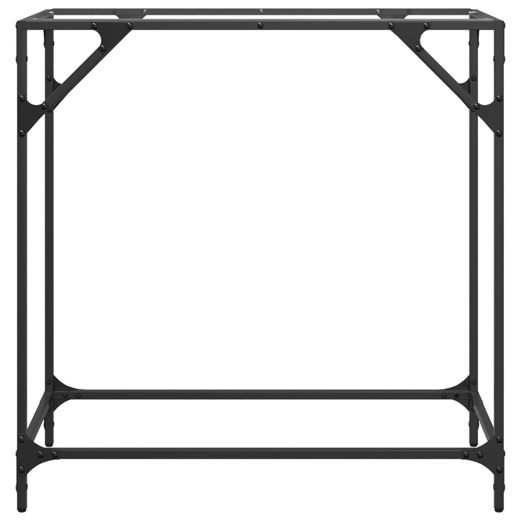 Stolić s prozirnom staklenom površinom 80x35x81 cm čelik
