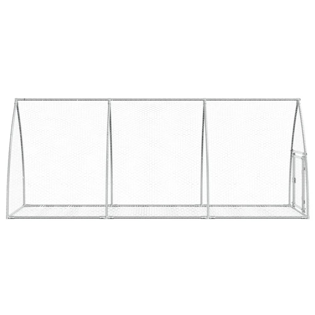 Kavez za zečeve srebrni 105 x 300 x 120 cm od pocinčanog čelika