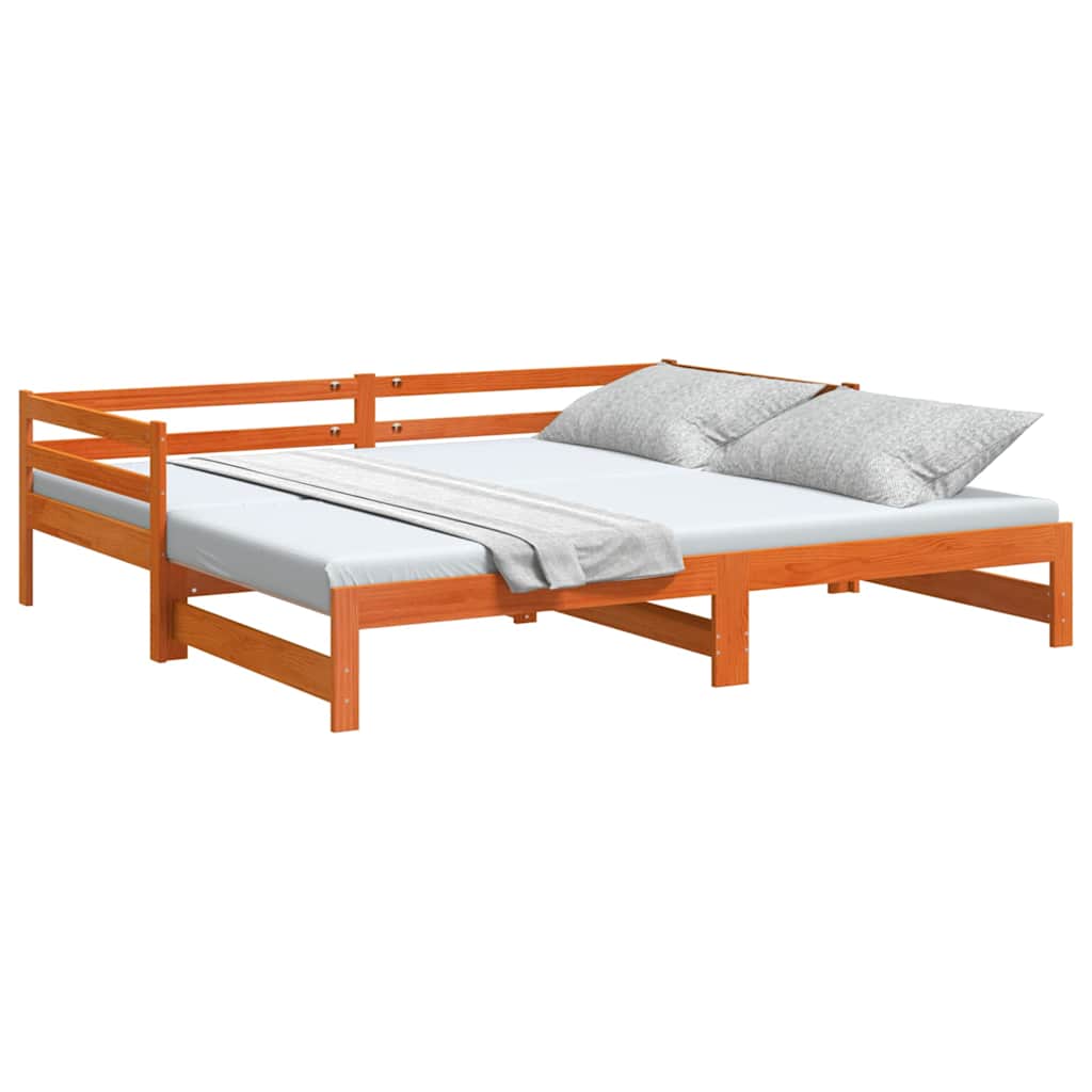 Dnevni krevet na razvlačenje voštano smeđi 80x200 cm
