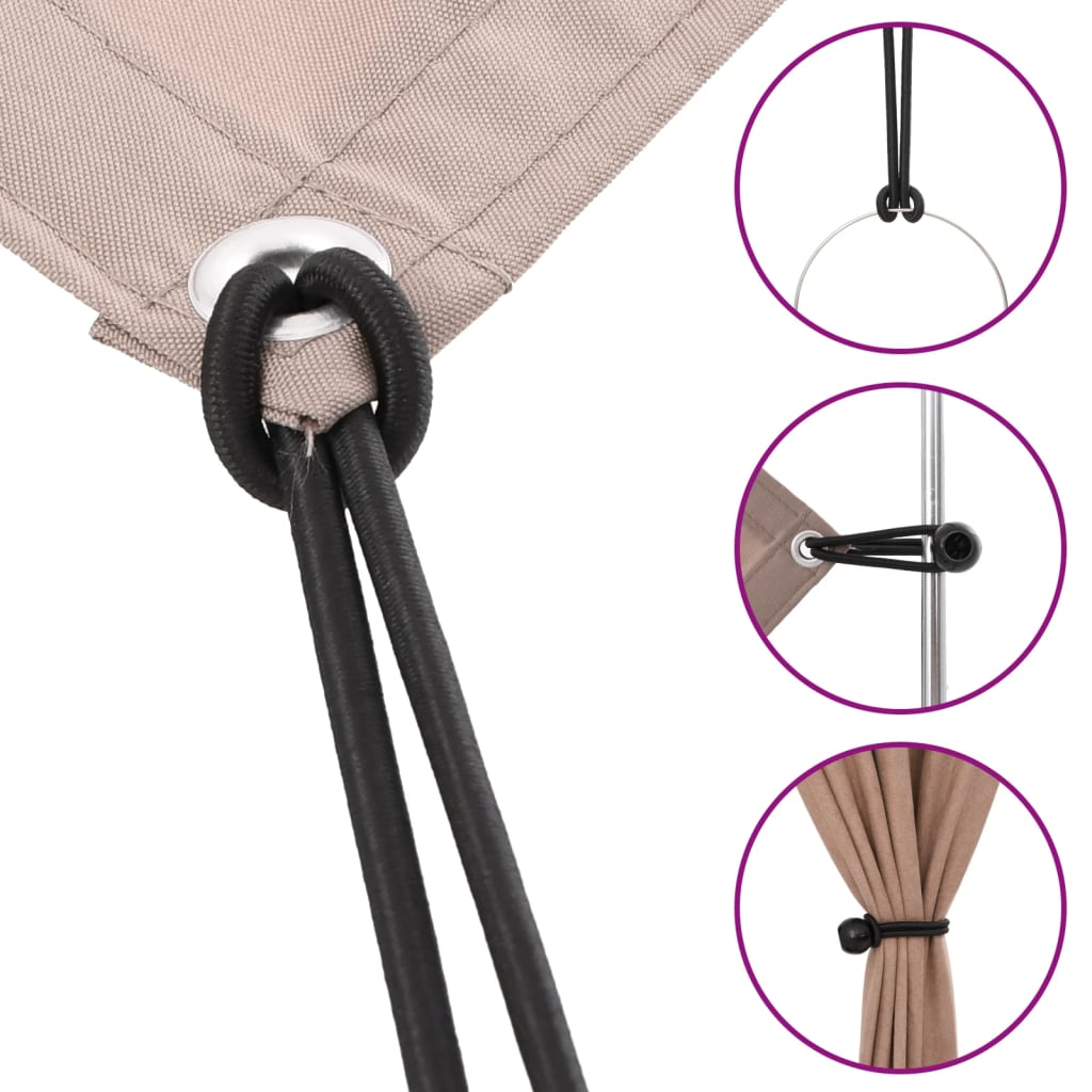 Bungee uže s lopticama Crna 4 mm x 22 cm Polipropilen