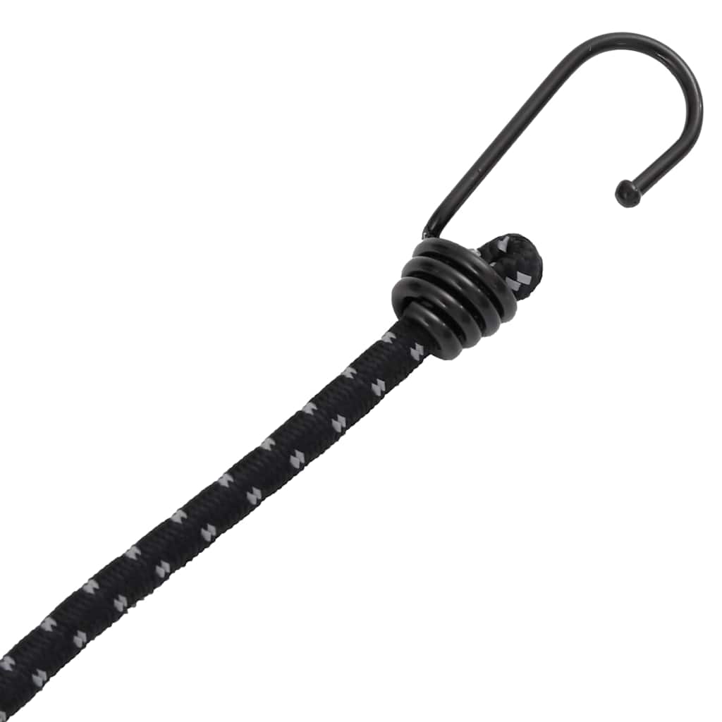 Užad za bungee s reflektirajućim prugama i kukama 50 kom 46 cm