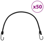 Užad za bungee s reflektirajućim prugama i kukama 50 kom 59 cm