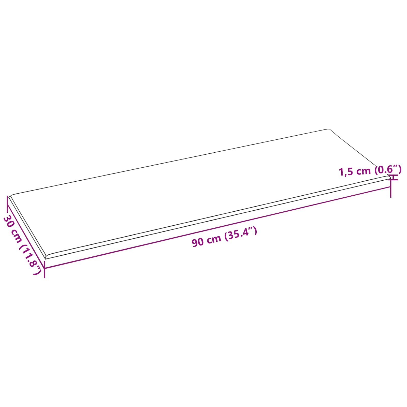 Zidna uzglavlja 12 pcs Svijetlo siva 90 x 30 cm tkanina