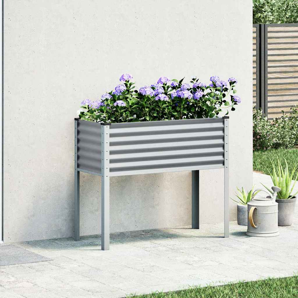 Vrtna sadilica siva 100x45x90 cm čelična