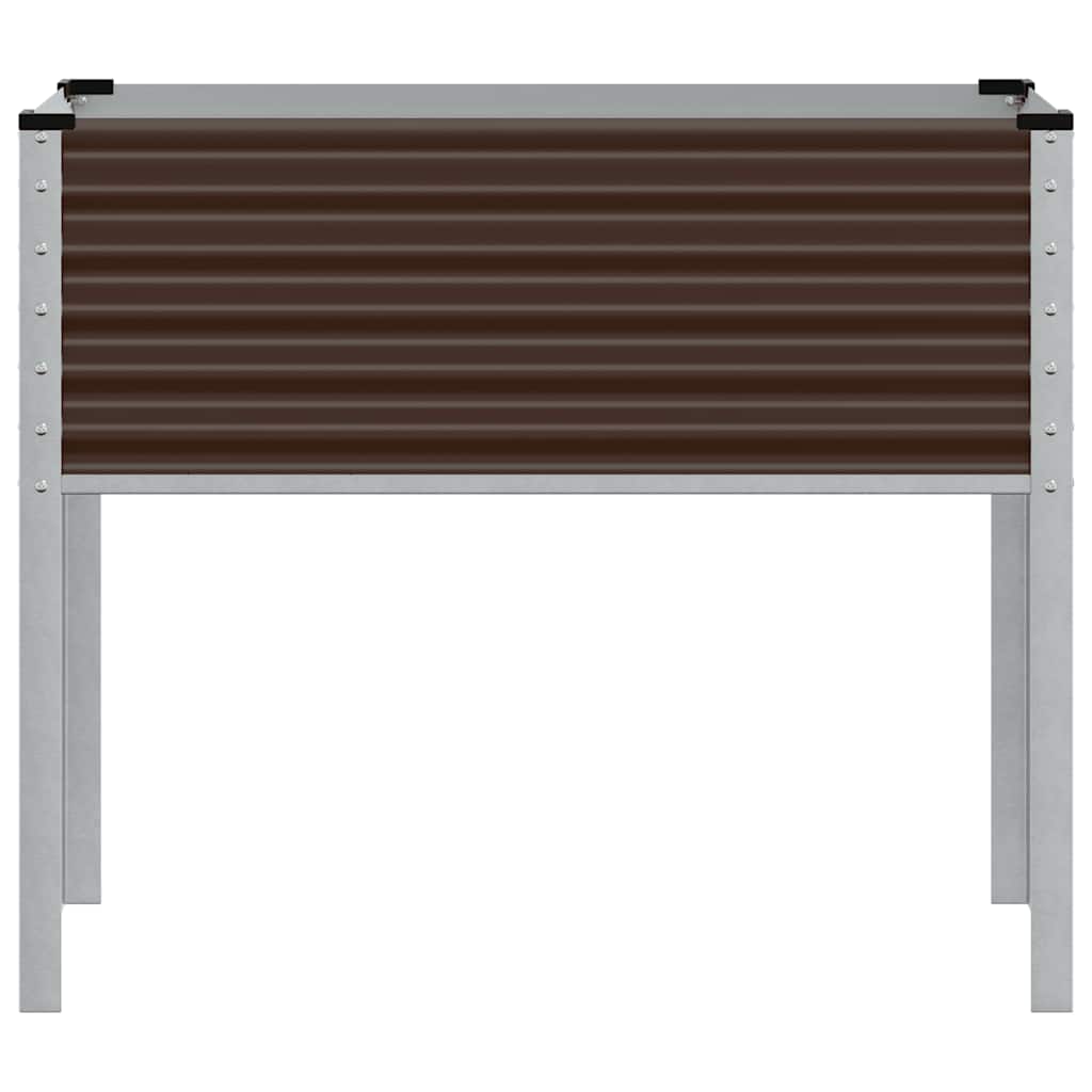 Vrtna žardinjera smeđa 100x45x90 cm čelična