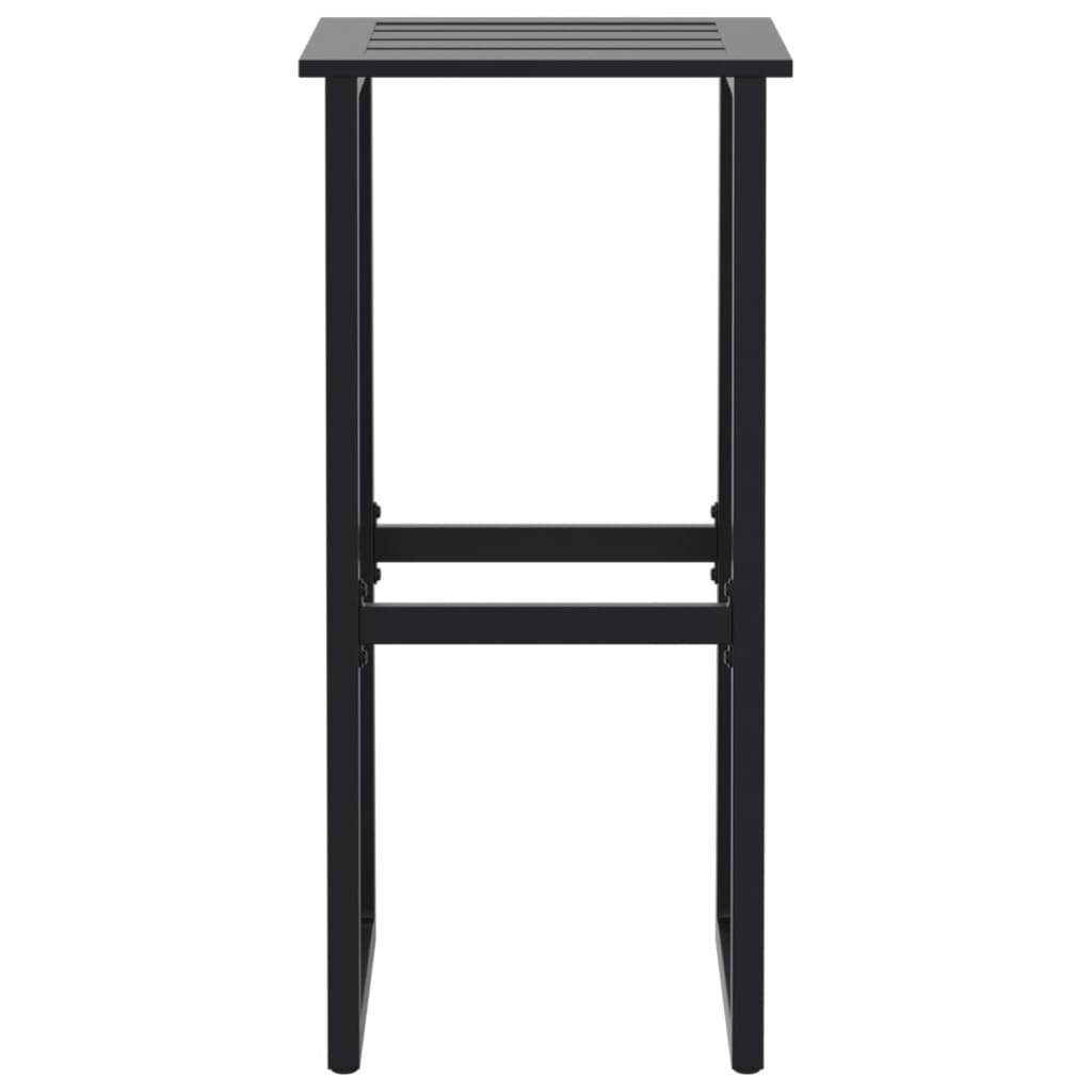 Barski stolci 4 kom crni 38x38x80 cm od čelika obloženog prahom