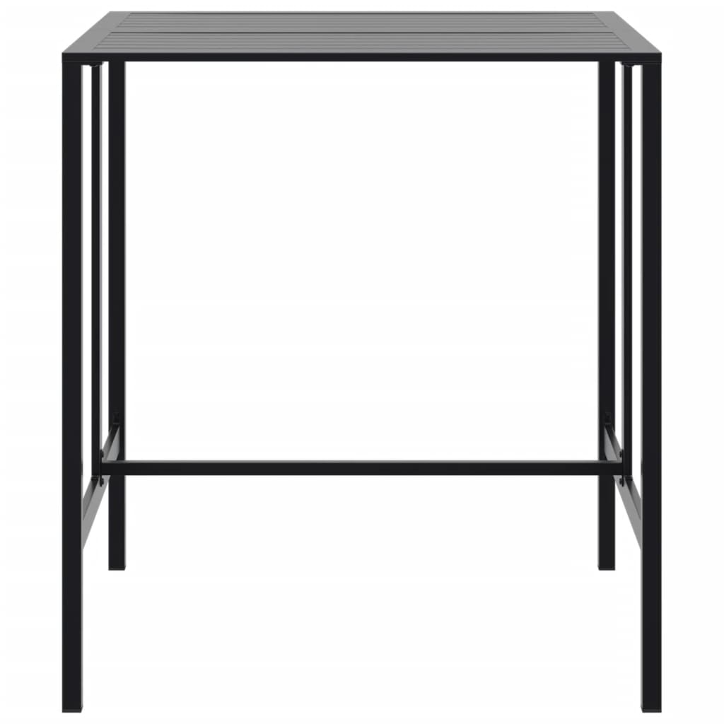 Barski stol crni 100x100x110 cm od čelika obloženog prahom