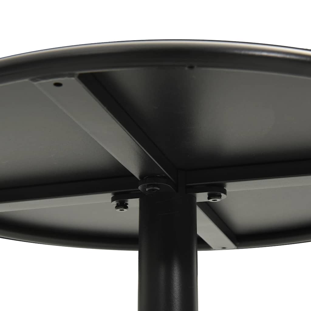Vrtni stol okrugli crni Ø 60 x 105 cm čelični
