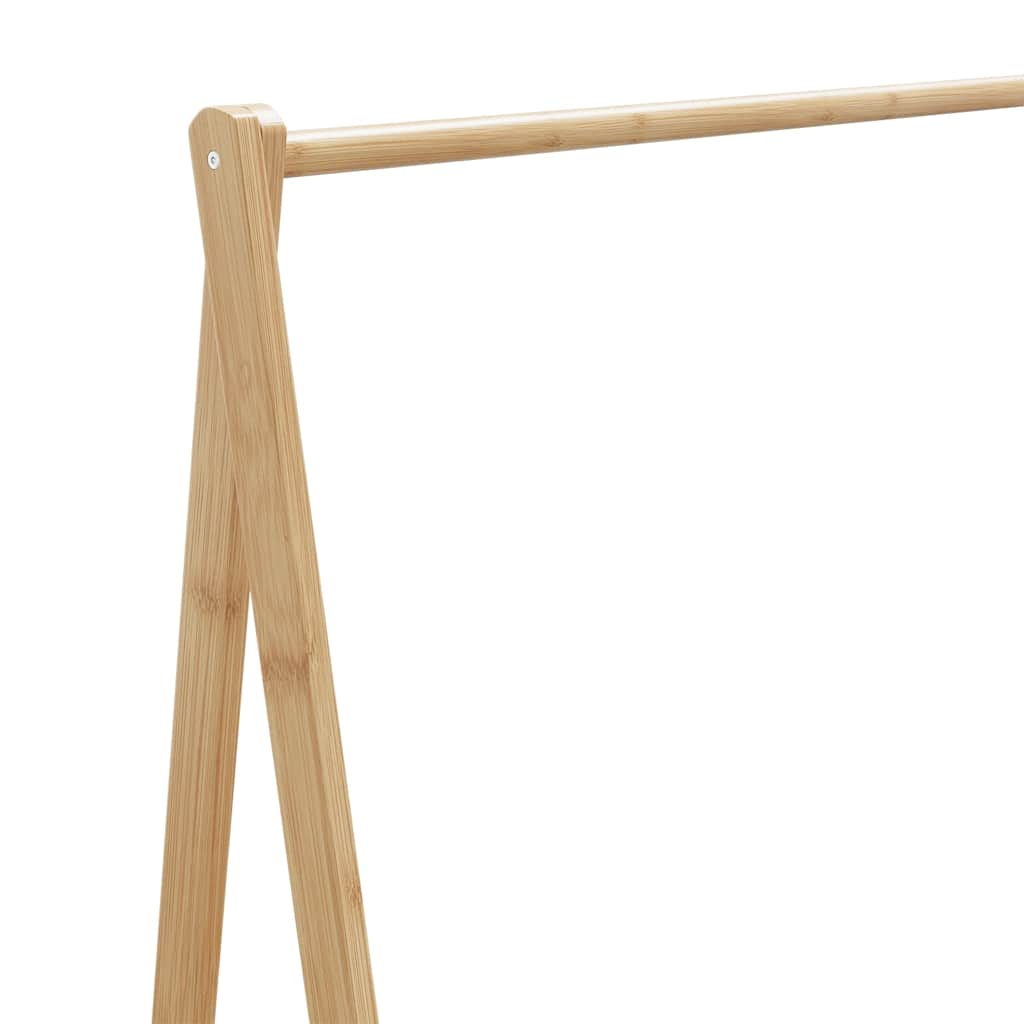 Stalak za odjeću s policama i kotačima 106x34x106,5 cm bambusa