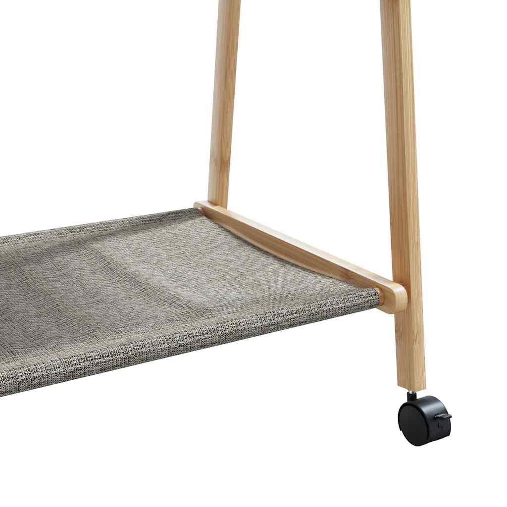 Stalak za odjeću s policama i kotačima 96x45,5x155,5 cm bambusa