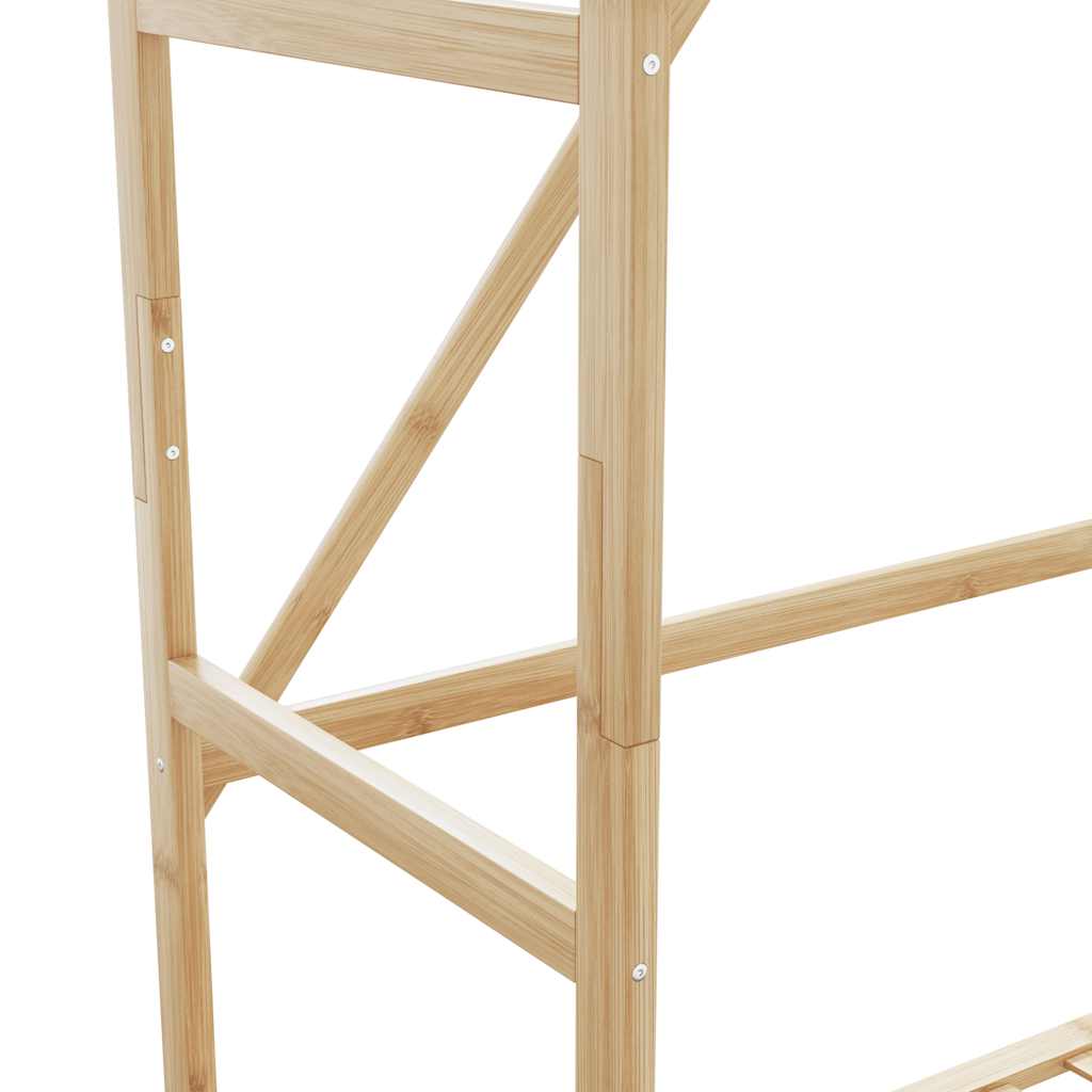 Stalak za odjeću s policama 80x40x175 cm od bambusa