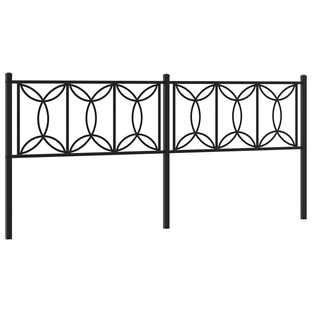 Metalno zamjensko uzglavlje crno 193 cm