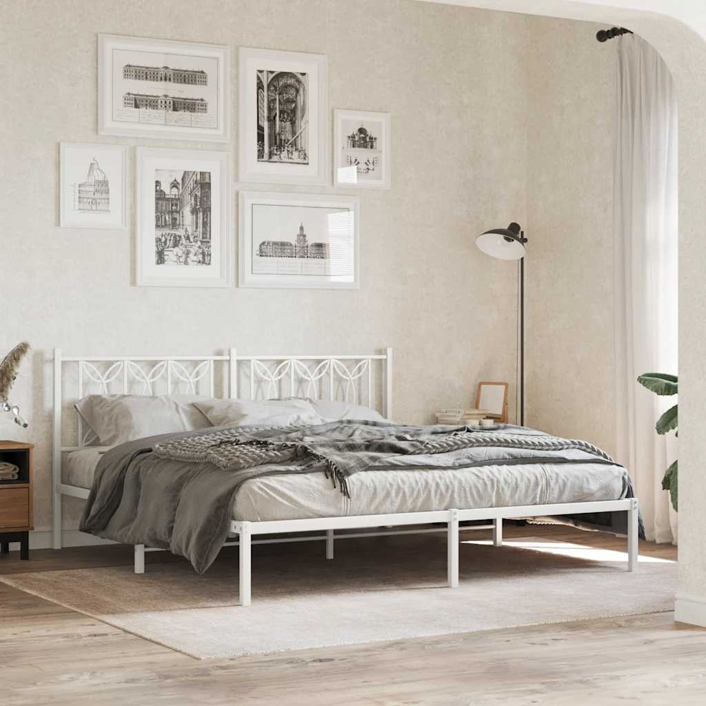 Metalno zamjensko uzglavlje bijelo 180 cm