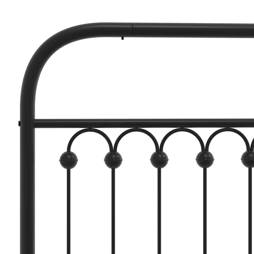 Metalno zamjensko uzglavlje crno 120 cm