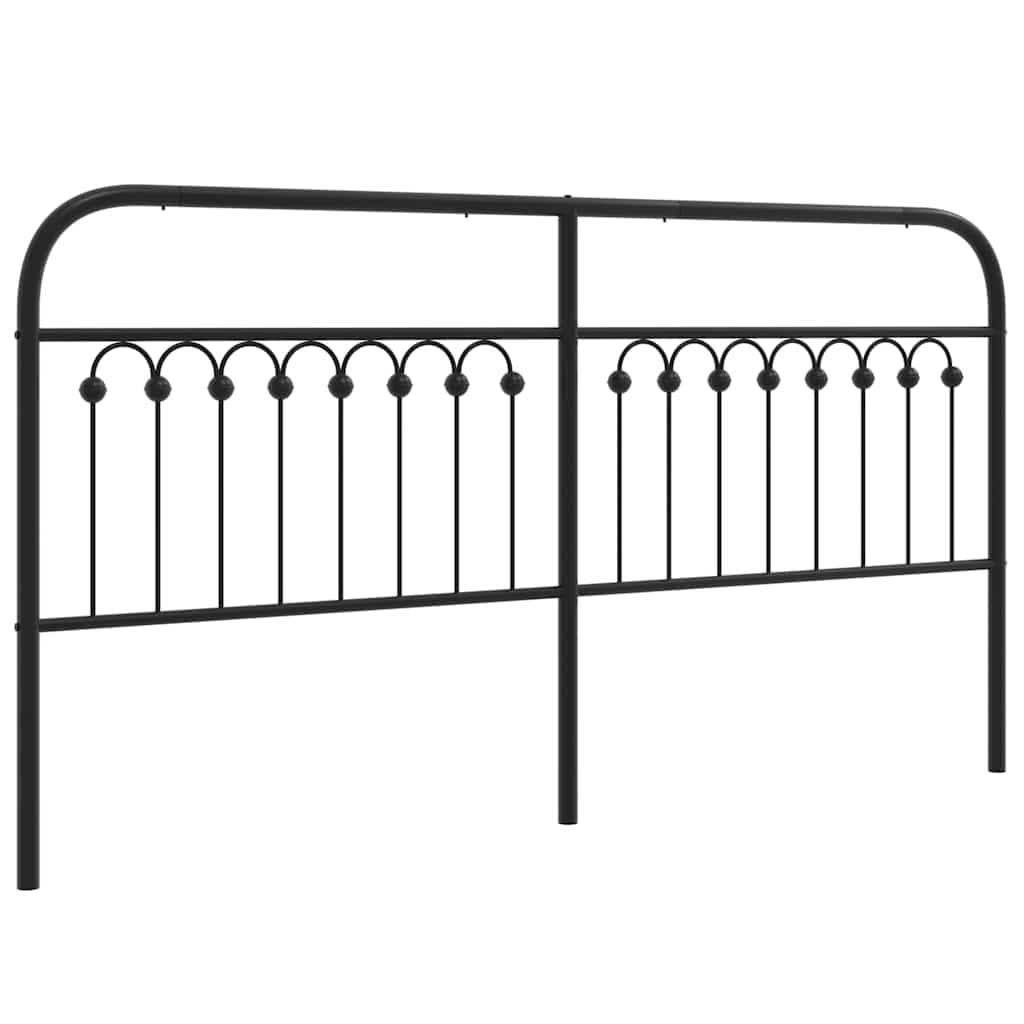 Metalno zamjensko uzglavlje crno 180 cm