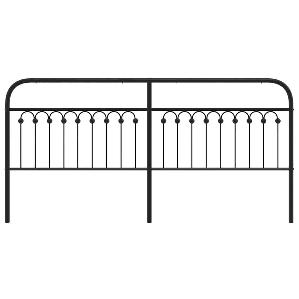 Metalno zamjensko uzglavlje crno 193 cm