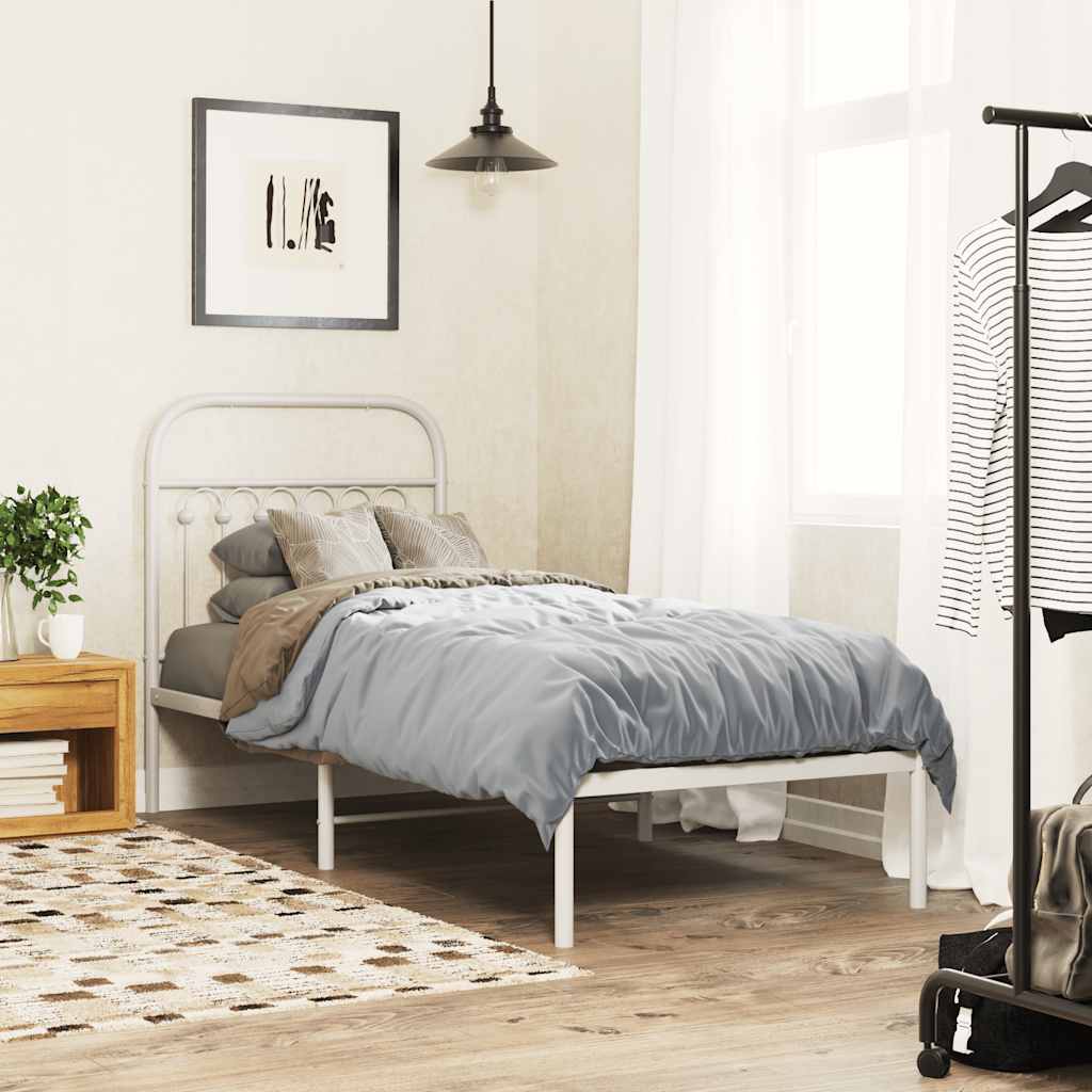 Metalno zamjensko uzglavlje bijelo 75 cm