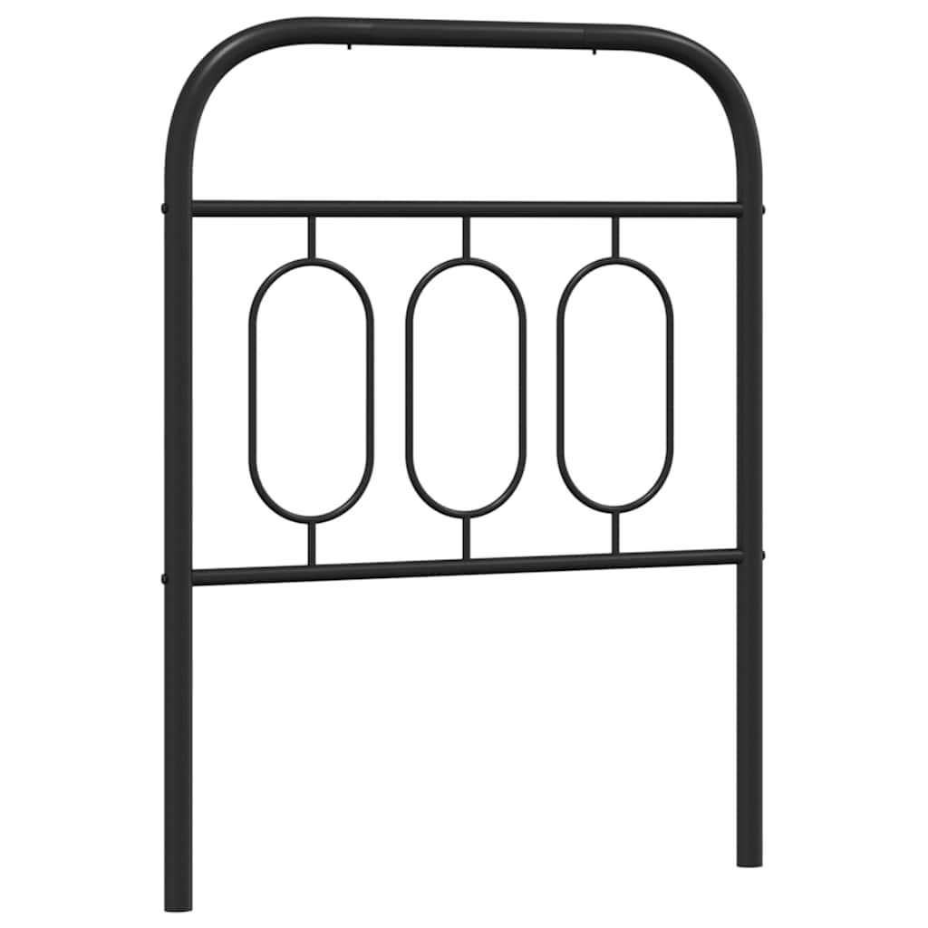 Metalno zamjensko uzglavlje crno 75 cm